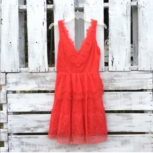 BCBG Max Azria Red Lace Dress